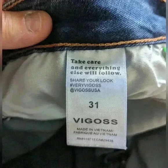 VIGOSS CROP STRAIGHT Jeans for women Size 31 Stretch  in great condition - Picture 7 of 12